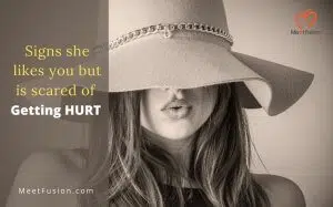 signs she likes you but is scared